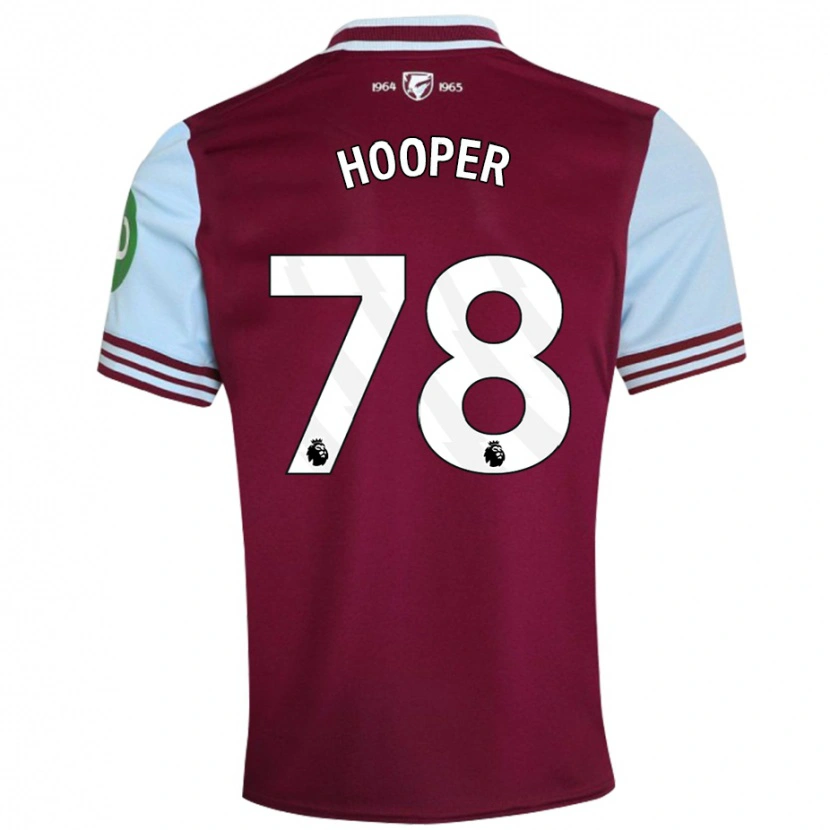 Danxen Kinderen Finley Hooper #78 Donkerrood Thuisshirt Thuistenue 2024/25 T-Shirt