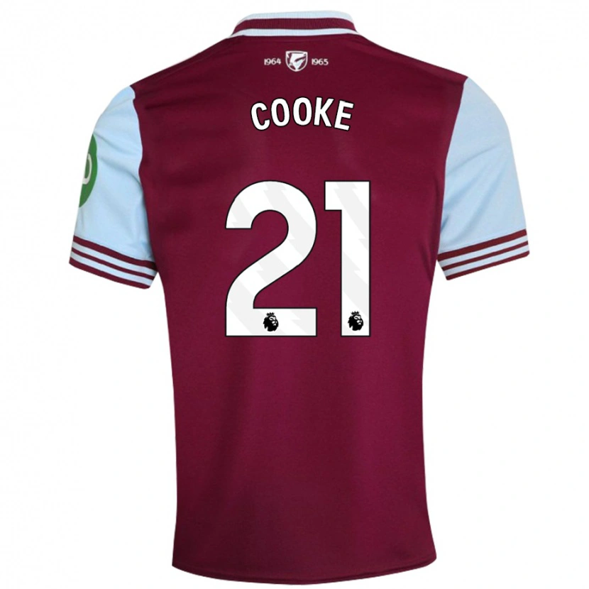 Danxen Kinderen Shannon Cooke #21 Donkerrood Thuisshirt Thuistenue 2024/25 T-Shirt