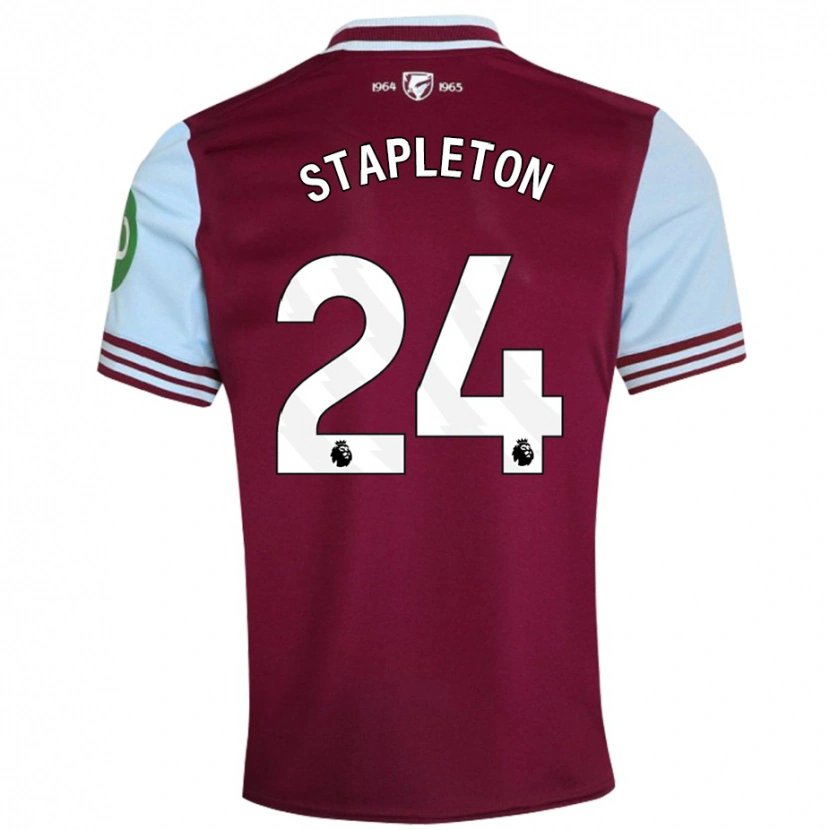 Danxen Kinderen Jessie Stapleton #24 Donkerrood Thuisshirt Thuistenue 2024/25 T-Shirt