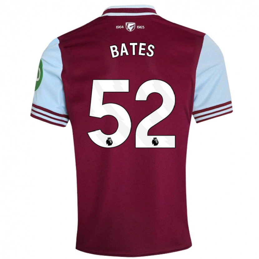 Danxen Kinderen Billy Bates #52 Donkerrood Thuisshirt Thuistenue 2024/25 T-Shirt