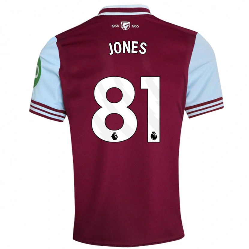 Danxen Kinderen Liam Jones #81 Donkerrood Thuisshirt Thuistenue 2024/25 T-Shirt