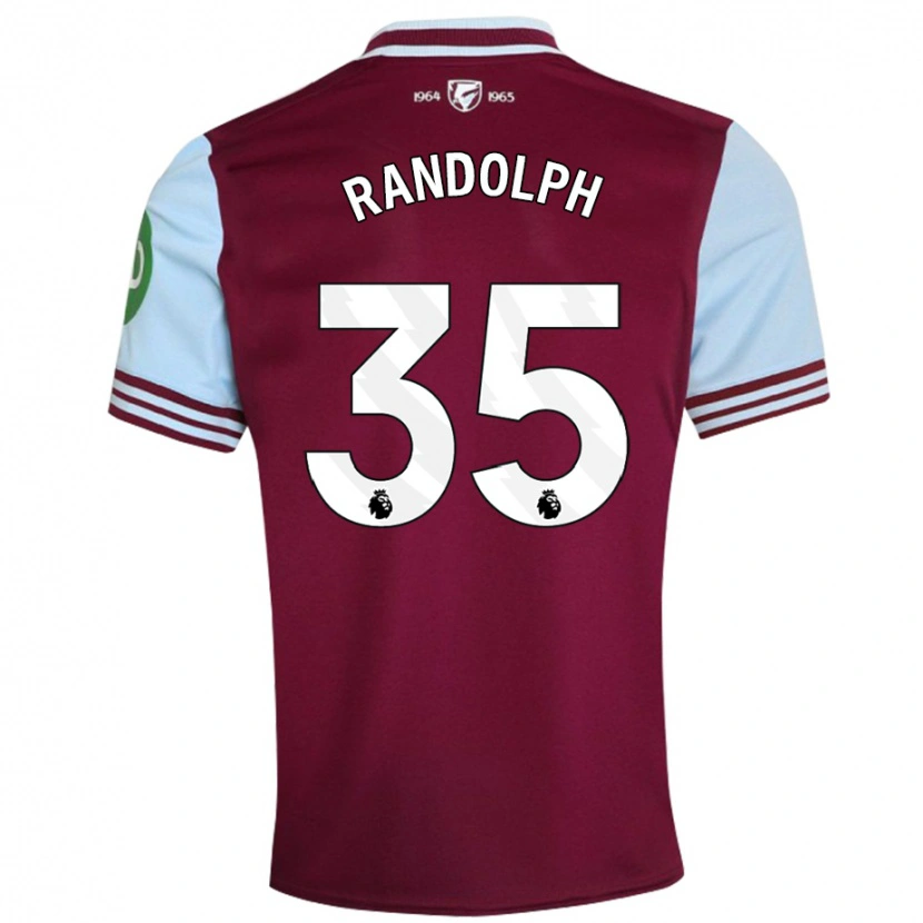 Danxen Kinderen Darren Randolph #35 Donkerrood Thuisshirt Thuistenue 2024/25 T-Shirt