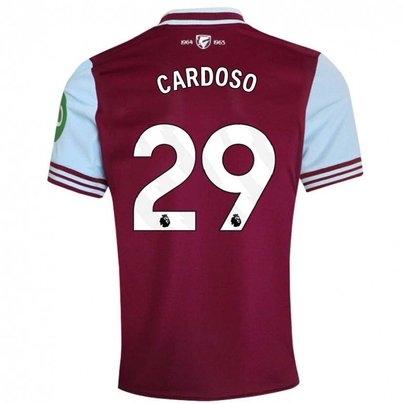 Danxen Kinderen Goncalo Cardoso #29 Donkerrood Thuisshirt Thuistenue 2024/25 T-Shirt