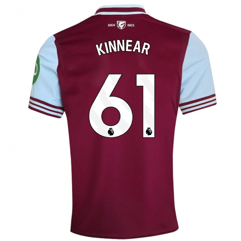 Danxen Kinderen Brian Kinnear #61 Donkerrood Thuisshirt Thuistenue 2024/25 T-Shirt