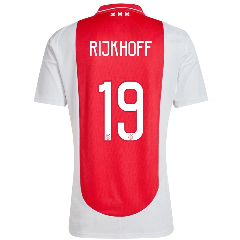 Danxen Kinderen Julian Rijkhoff #19 Rood Wit Thuisshirt Thuistenue 2024/25 T-Shirt