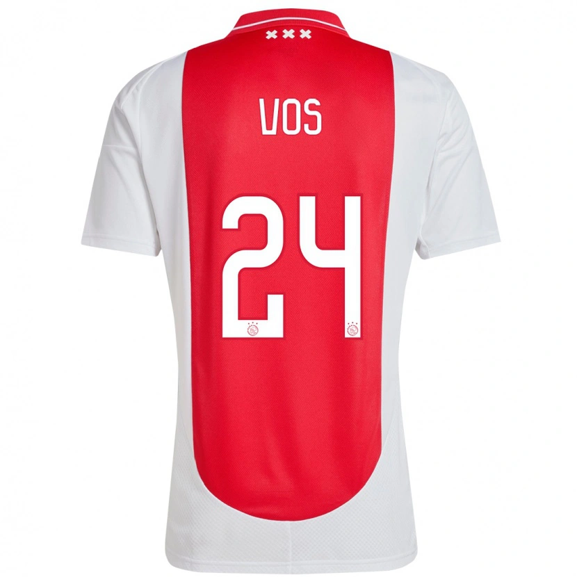 Danxen Kinderen Silvano Vos #24 Rood Wit Thuisshirt Thuistenue 2024/25 T-Shirt