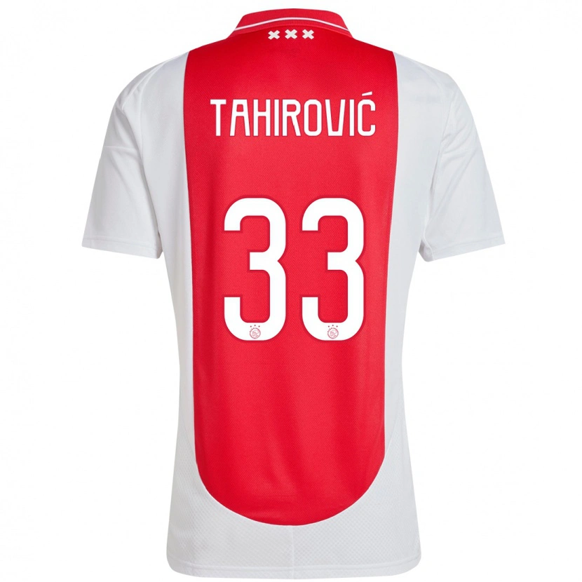 Danxen Kinderen Benjamin Tahirovic #33 Rood Wit Thuisshirt Thuistenue 2024/25 T-Shirt