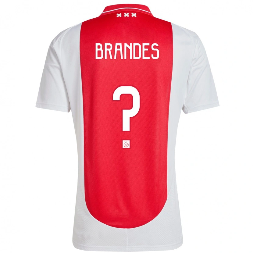 Danxen Kinderen Julian Brandes #0 Rood Wit Thuisshirt Thuistenue 2024/25 T-Shirt