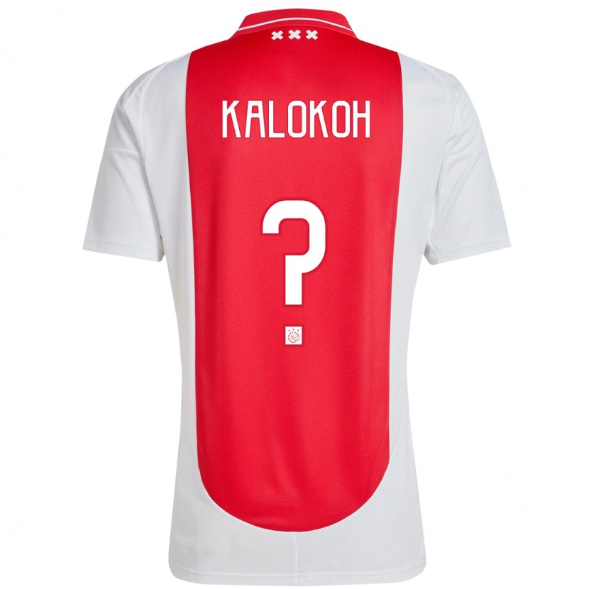 Danxen Kinderen David Kalokoh #0 Rood Wit Thuisshirt Thuistenue 2024/25 T-Shirt