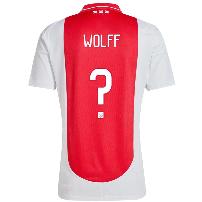 Danxen Kinderen Kayden Wolff #0 Rood Wit Thuisshirt Thuistenue 2024/25 T-Shirt