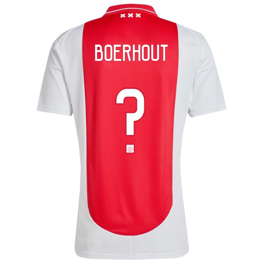 Danxen Kinderen Yoram Boerhout #0 Rood Wit Thuisshirt Thuistenue 2024/25 T-Shirt