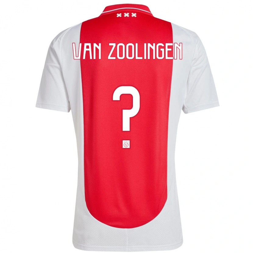 Danxen Kinderen Glenn Van Zoolingen #0 Rood Wit Thuisshirt Thuistenue 2024/25 T-Shirt