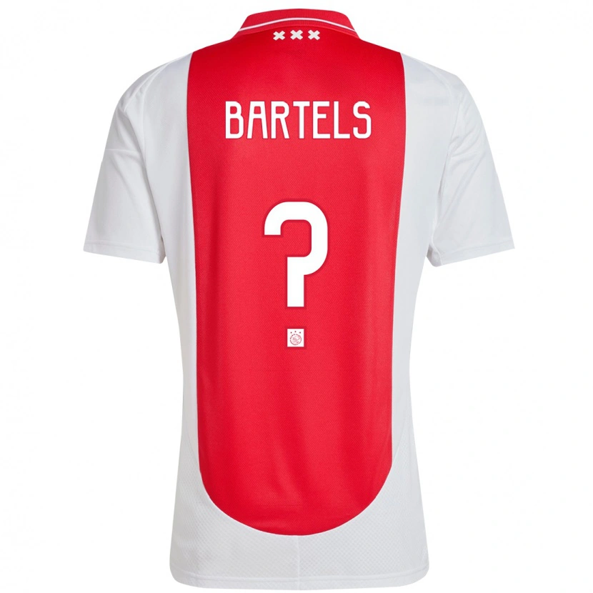 Danxen Kinderen Jip Bartels #0 Rood Wit Thuisshirt Thuistenue 2024/25 T-Shirt