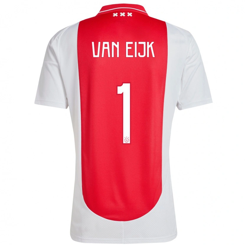 Danxen Kinderen Regina Van Eijk #1 Rood Wit Thuisshirt Thuistenue 2024/25 T-Shirt