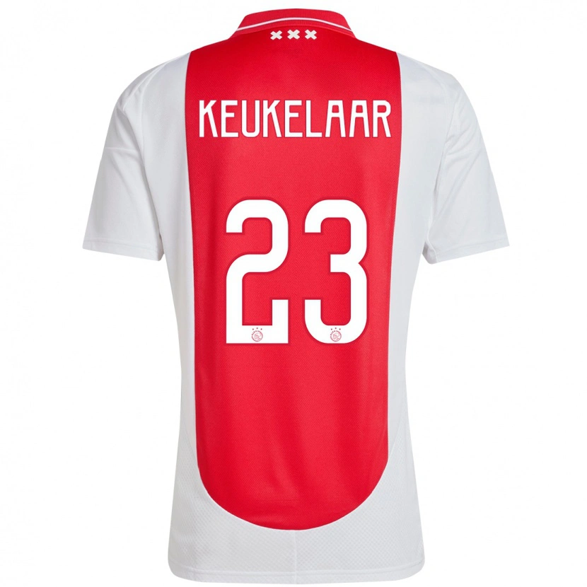 Danxen Kinderen Lotte Keukelaar #23 Rood Wit Thuisshirt Thuistenue 2024/25 T-Shirt