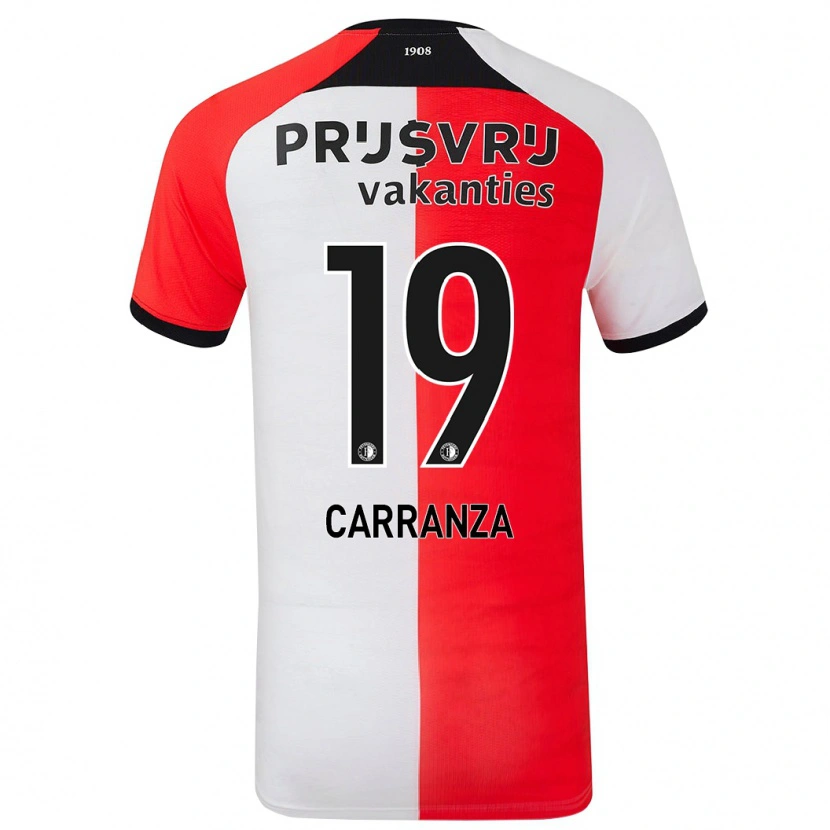 Danxen Kinderen Julián Carranza #19 Rood Wit Thuisshirt Thuistenue 2024/25 T-Shirt