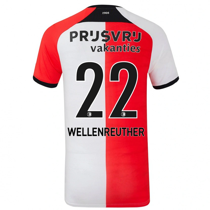 Danxen Kinderen Timon Wellenreuther #22 Rood Wit Thuisshirt Thuistenue 2024/25 T-Shirt