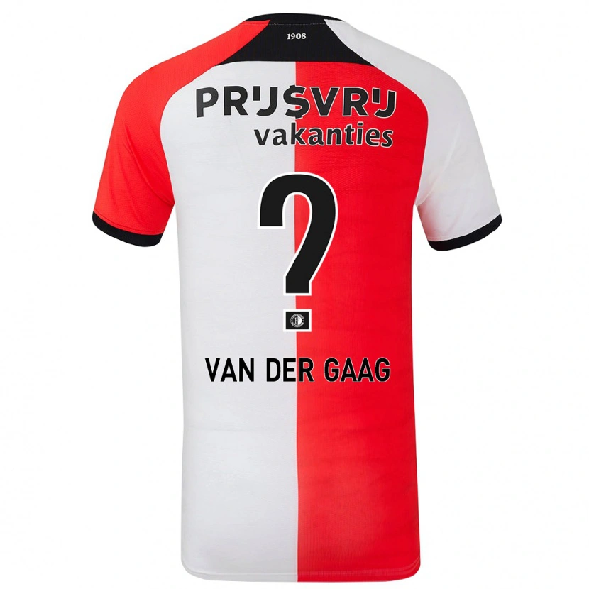 Danxen Kinderen Bo Van Der Gaag #0 Rood Wit Thuisshirt Thuistenue 2024/25 T-Shirt