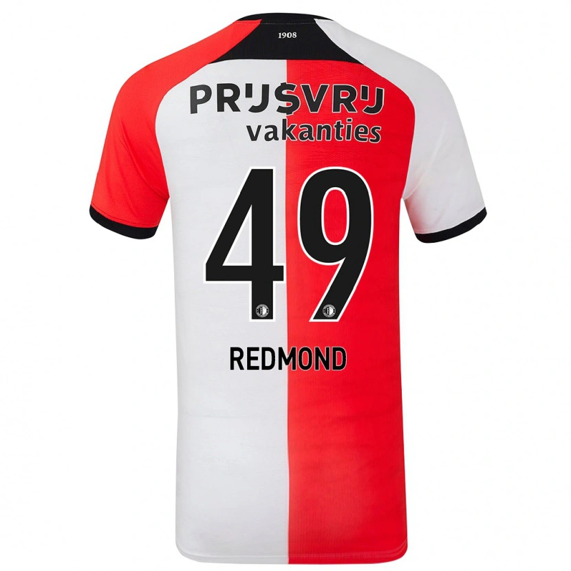 Danxen Kinderen Zepiqueno Redmond #49 Rood Wit Thuisshirt Thuistenue 2024/25 T-Shirt