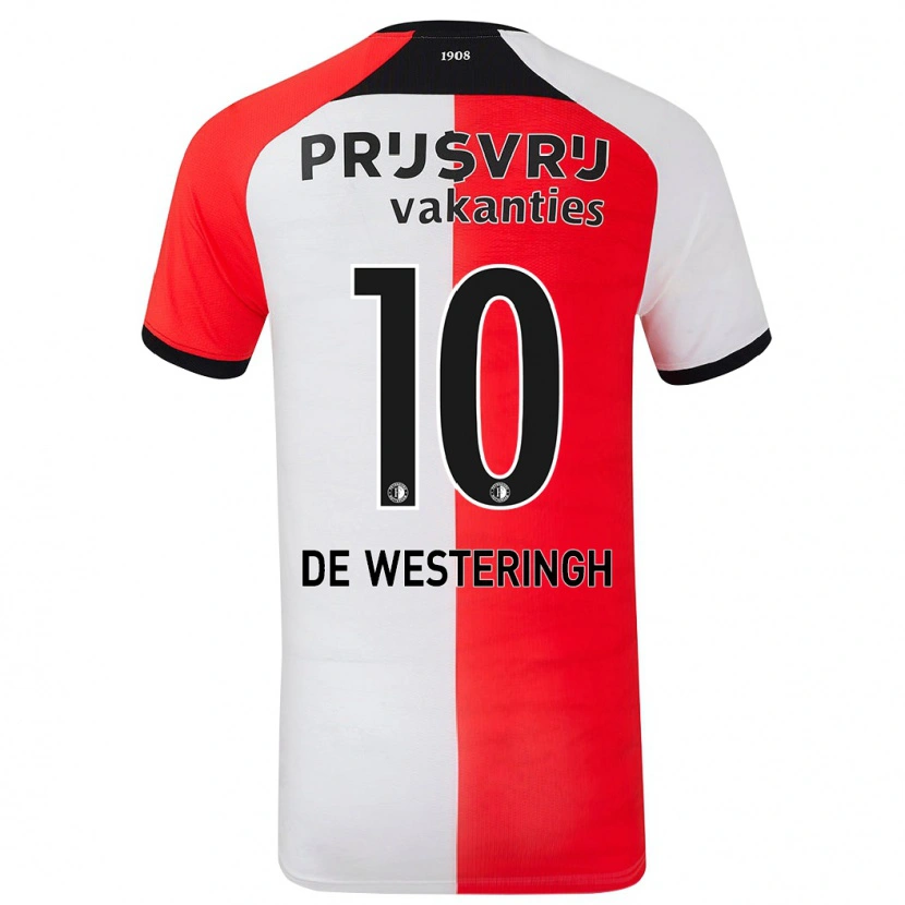 Danxen Kinderen Kirsten Van De Westeringh #10 Rood Wit Thuisshirt Thuistenue 2024/25 T-Shirt