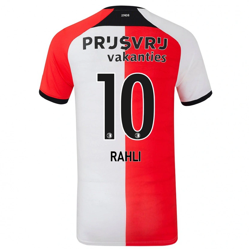 Danxen Kinderen Khalid Rahli #10 Rood Wit Thuisshirt Thuistenue 2024/25 T-Shirt