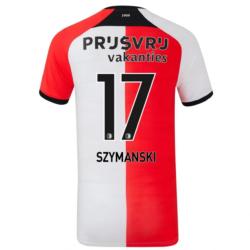 Danxen Kinderen Sebastian Szymanski #17 Rood Wit Thuisshirt Thuistenue 2024/25 T-Shirt