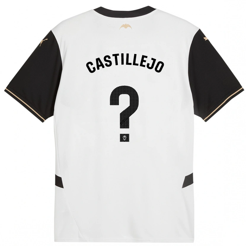 Danxen Kinderen Samu Castillejo #0 Wit Zwart Thuisshirt Thuistenue 2024/25 T-Shirt