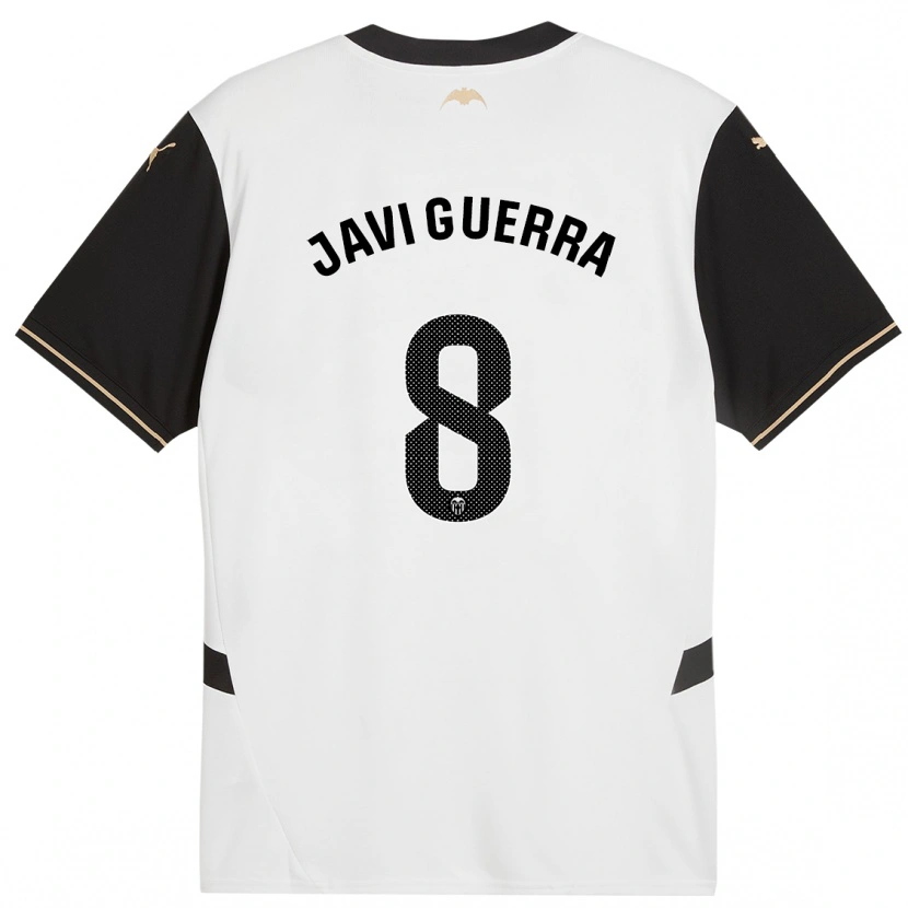 Danxen Kinderen Javi Guerra #8 Wit Zwart Thuisshirt Thuistenue 2024/25 T-Shirt