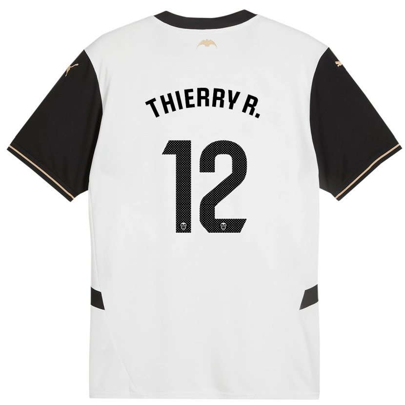 Danxen Kinderen Thierry Correia #12 Wit Zwart Thuisshirt Thuistenue 2024/25 T-Shirt