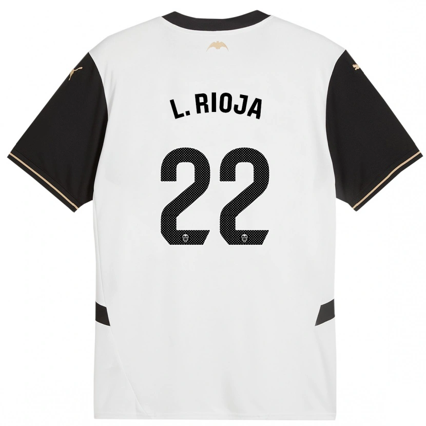 Danxen Kinderen Luis Rioja #22 Wit Zwart Thuisshirt Thuistenue 2024/25 T-Shirt