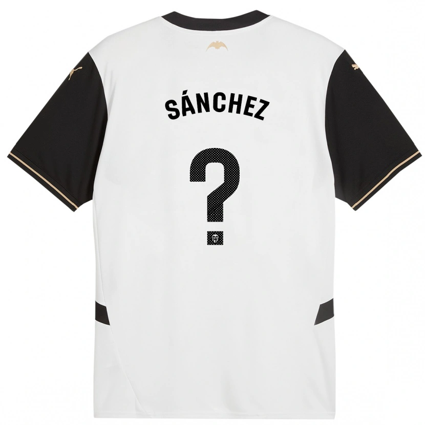 Danxen Kinderen Dani Sánchez #0 Wit Zwart Thuisshirt Thuistenue 2024/25 T-Shirt