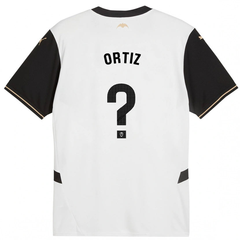 Danxen Kinderen Pablo Ortiz #0 Wit Zwart Thuisshirt Thuistenue 2024/25 T-Shirt