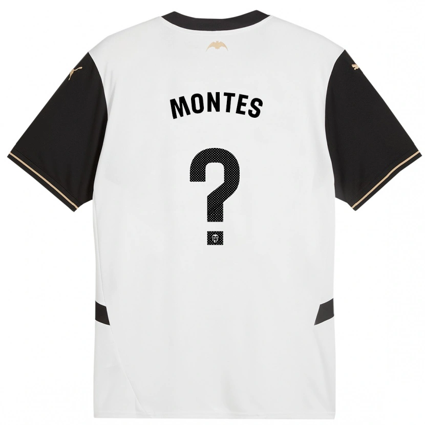 Danxen Kinderen Jan Montes #0 Wit Zwart Thuisshirt Thuistenue 2024/25 T-Shirt