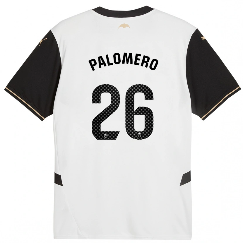 Danxen Kinderen Marc Palomero #26 Wit Zwart Thuisshirt Thuistenue 2024/25 T-Shirt