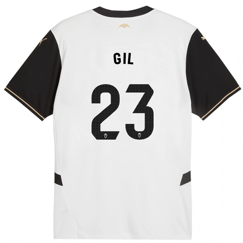 Danxen Kinderen Elena Gil #23 Wit Zwart Thuisshirt Thuistenue 2024/25 T-Shirt