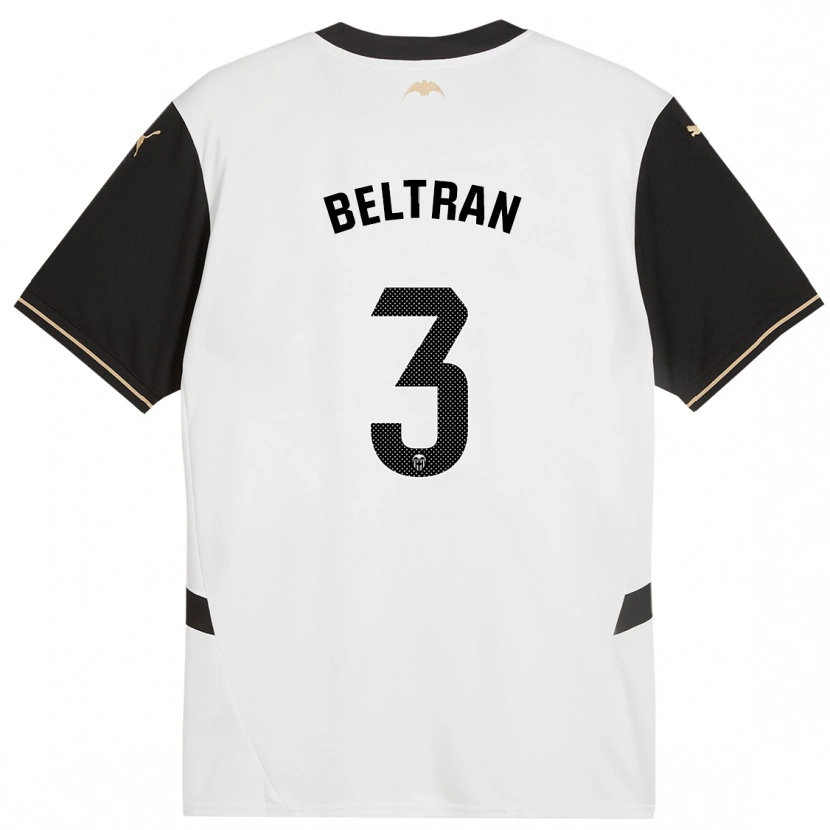 Danxen Kinderen Bea Beltran #3 Wit Zwart Thuisshirt Thuistenue 2024/25 T-Shirt