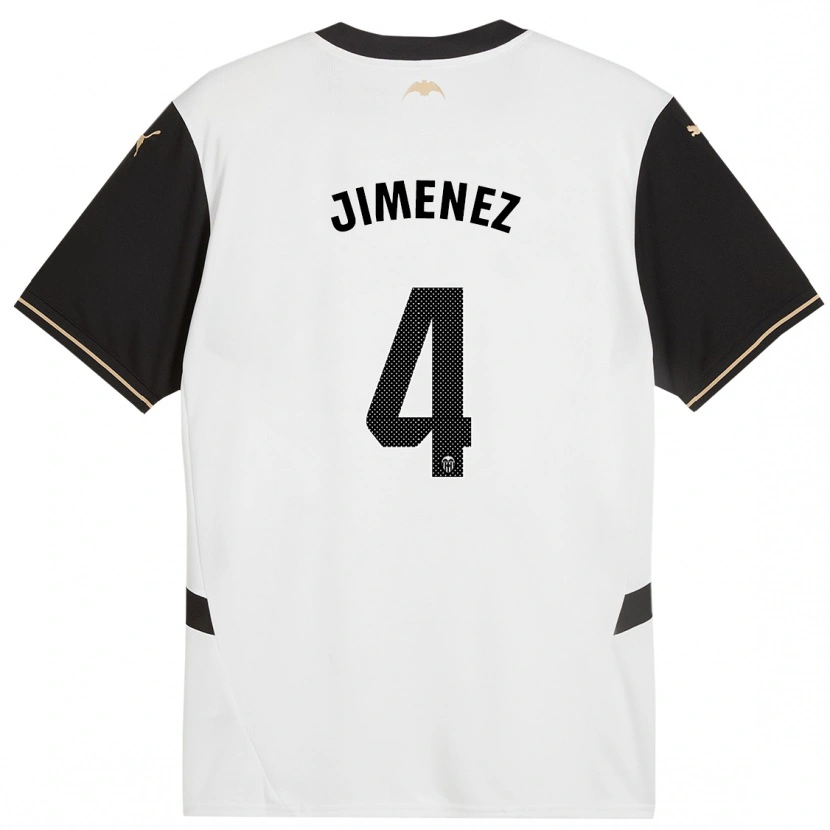 Danxen Kinderen Maria Jimenez #4 Wit Zwart Thuisshirt Thuistenue 2024/25 T-Shirt