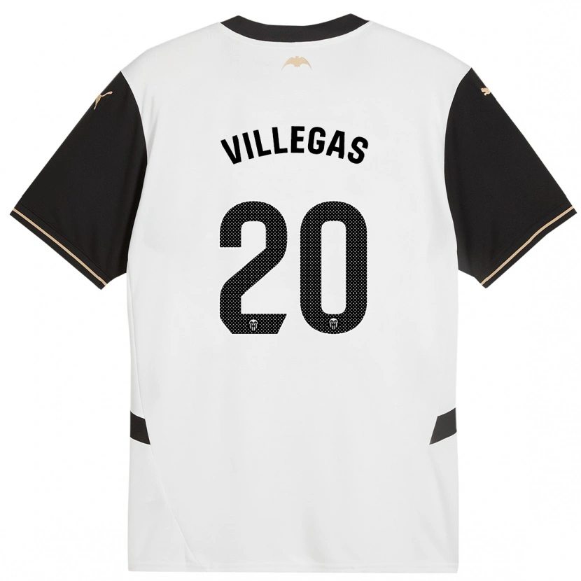 Danxen Kinderen Noelia Villegas #20 Wit Zwart Thuisshirt Thuistenue 2024/25 T-Shirt