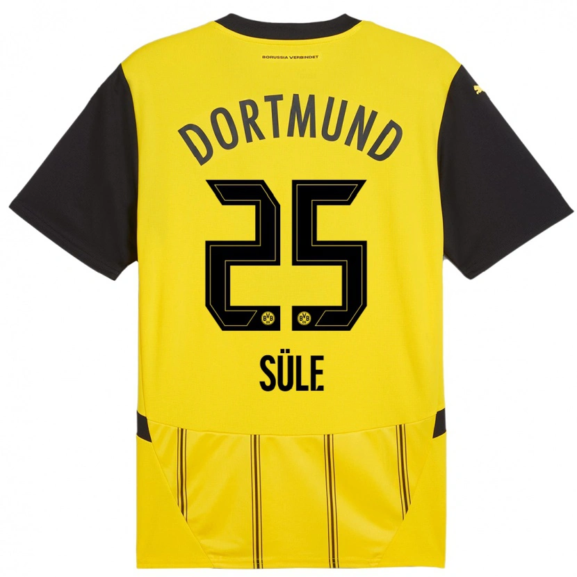 Danxen Kinderen Niklas Süle #25 Geel Zwart Thuisshirt Thuistenue 2024/25 T-Shirt