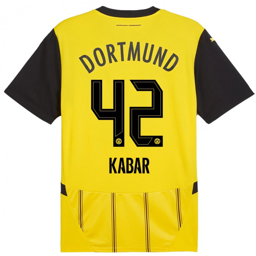 Danxen Kinderen Almugera Kabar #42 Geel Zwart Thuisshirt Thuistenue 2024/25 T-Shirt