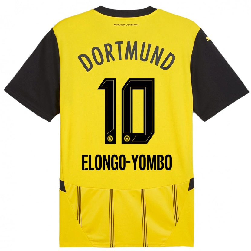 Danxen Kinderen Rodney Elongo-Yombo #10 Geel Zwart Thuisshirt Thuistenue 2024/25 T-Shirt