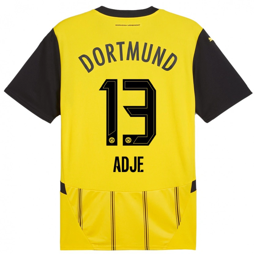 Danxen Kinderen Miguel Adje #13 Geel Zwart Thuisshirt Thuistenue 2024/25 T-Shirt