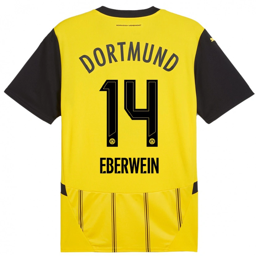 Danxen Kinderen Michael Eberwein #14 Geel Zwart Thuisshirt Thuistenue 2024/25 T-Shirt