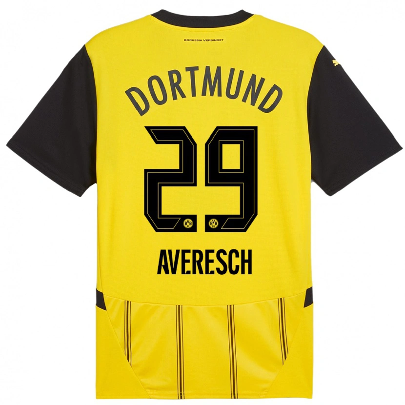 Danxen Kinderen Noah Averesch #29 Geel Zwart Thuisshirt Thuistenue 2024/25 T-Shirt