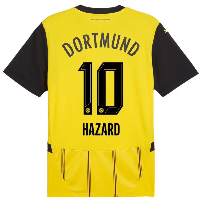 Danxen Kinderen Thorgan Hazard #10 Geel Zwart Thuisshirt Thuistenue 2024/25 T-Shirt