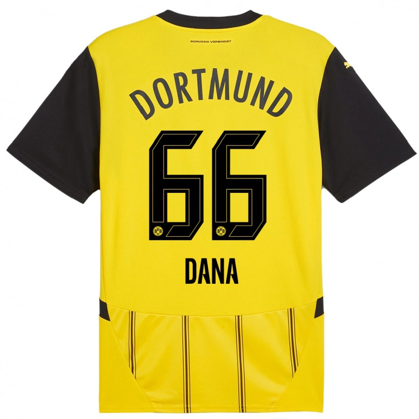 Danxen Kinderen Bleckmann Dana #66 Geel Zwart Thuisshirt Thuistenue 2024/25 T-Shirt