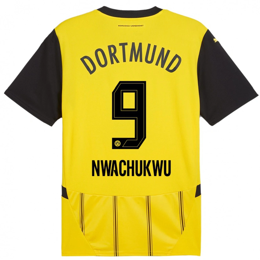 Danxen Kinderen Isaak Nwachukwu #9 Geel Zwart Thuisshirt Thuistenue 2024/25 T-Shirt