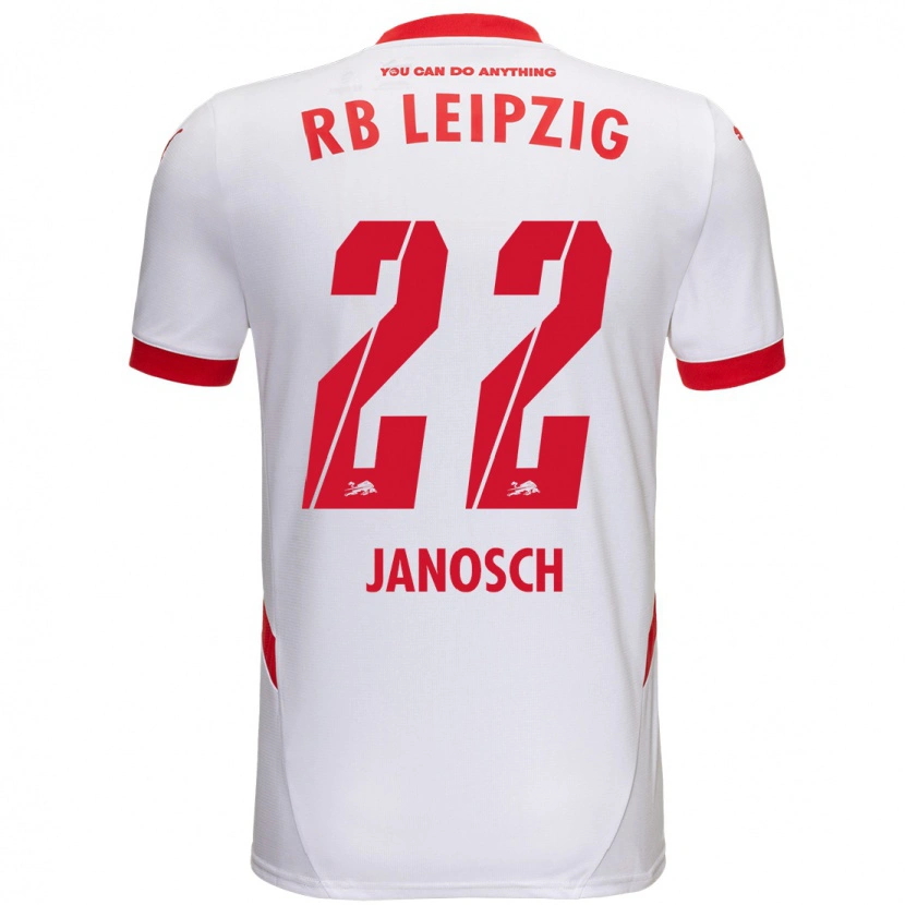 Danxen Kinderen Luca Janosch #22 Wit Rood Thuisshirt Thuistenue 2024/25 T-Shirt