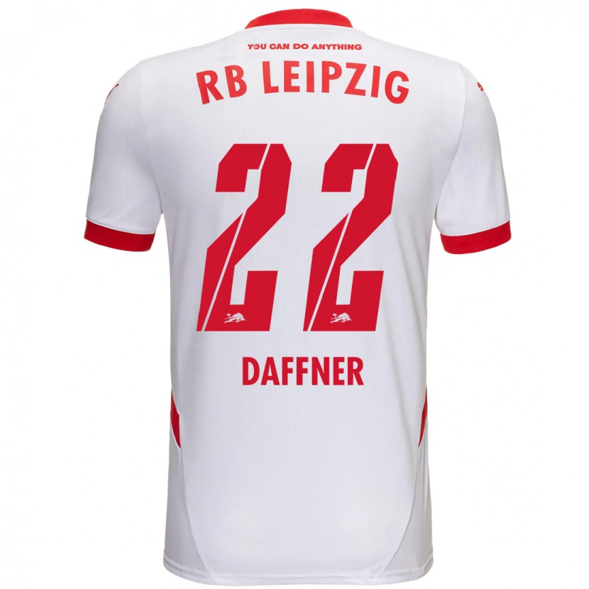 Danxen Kinderen Felix Daffner #22 Wit Rood Thuisshirt Thuistenue 2024/25 T-Shirt