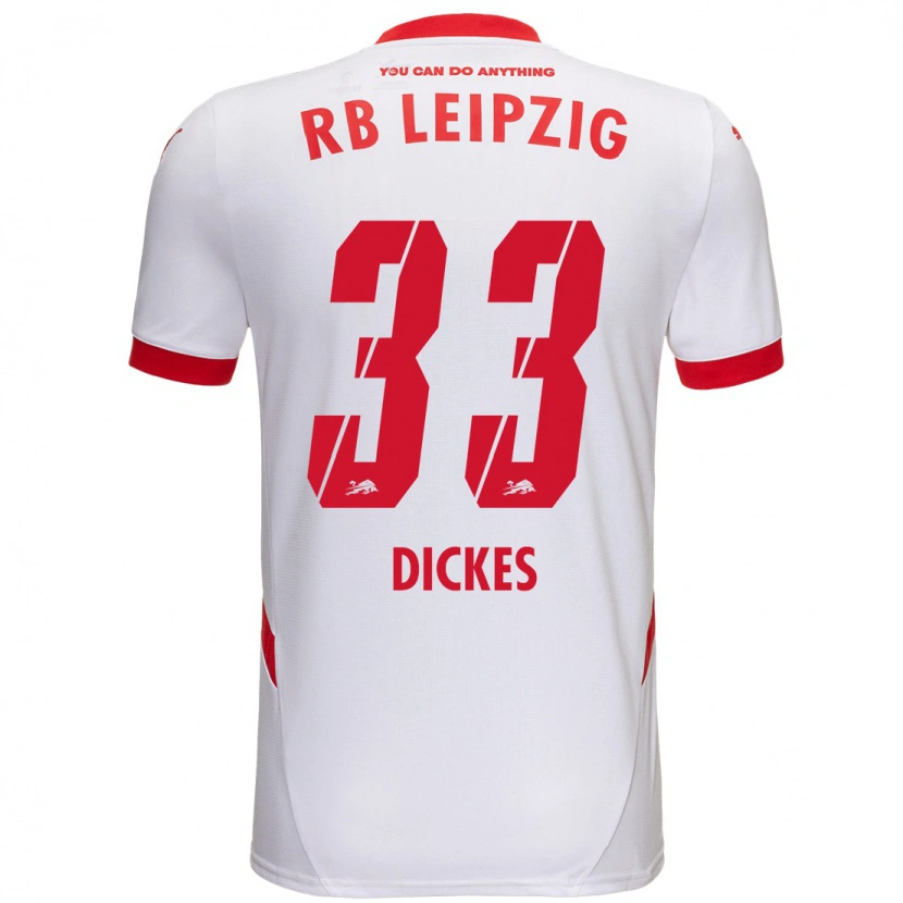 Danxen Kinderen Fernando Dickes #33 Wit Rood Thuisshirt Thuistenue 2024/25 T-Shirt